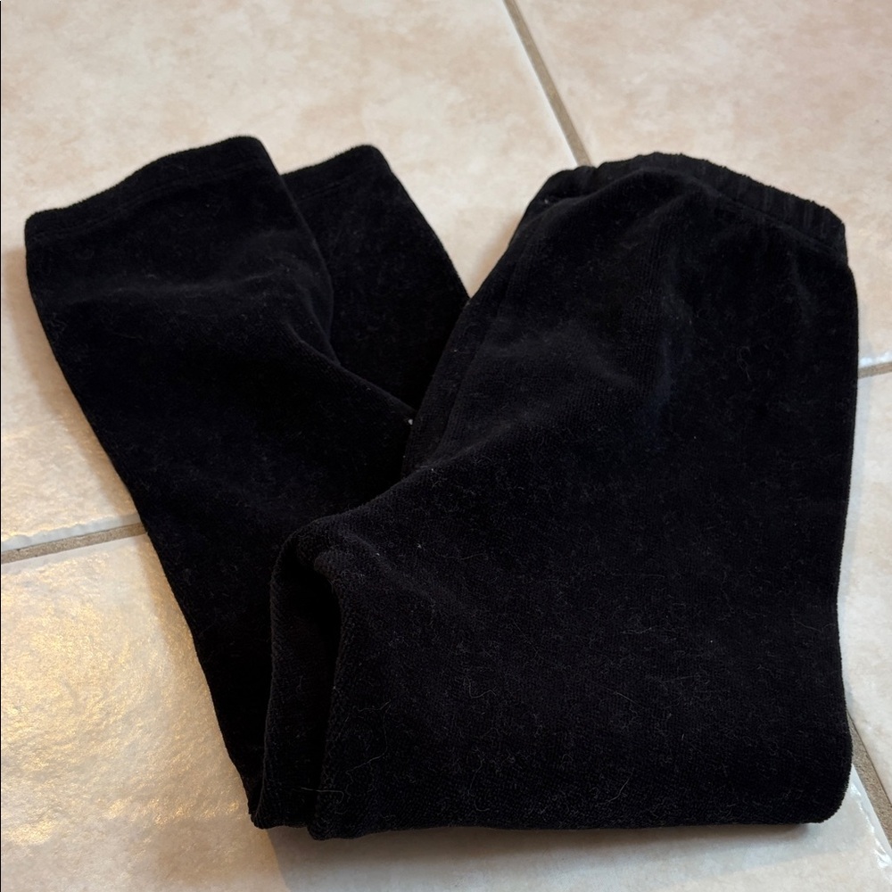 Impressions Black Velvet Leggings